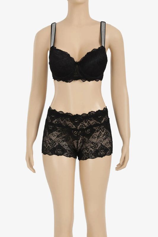 Push Up Lace Strass Set