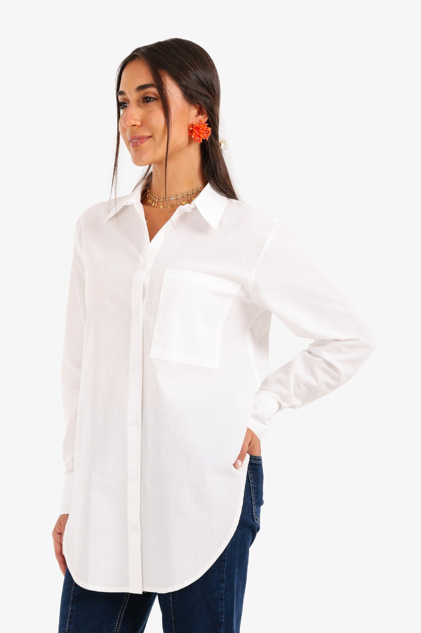 Asymmetrical Hem Shirt