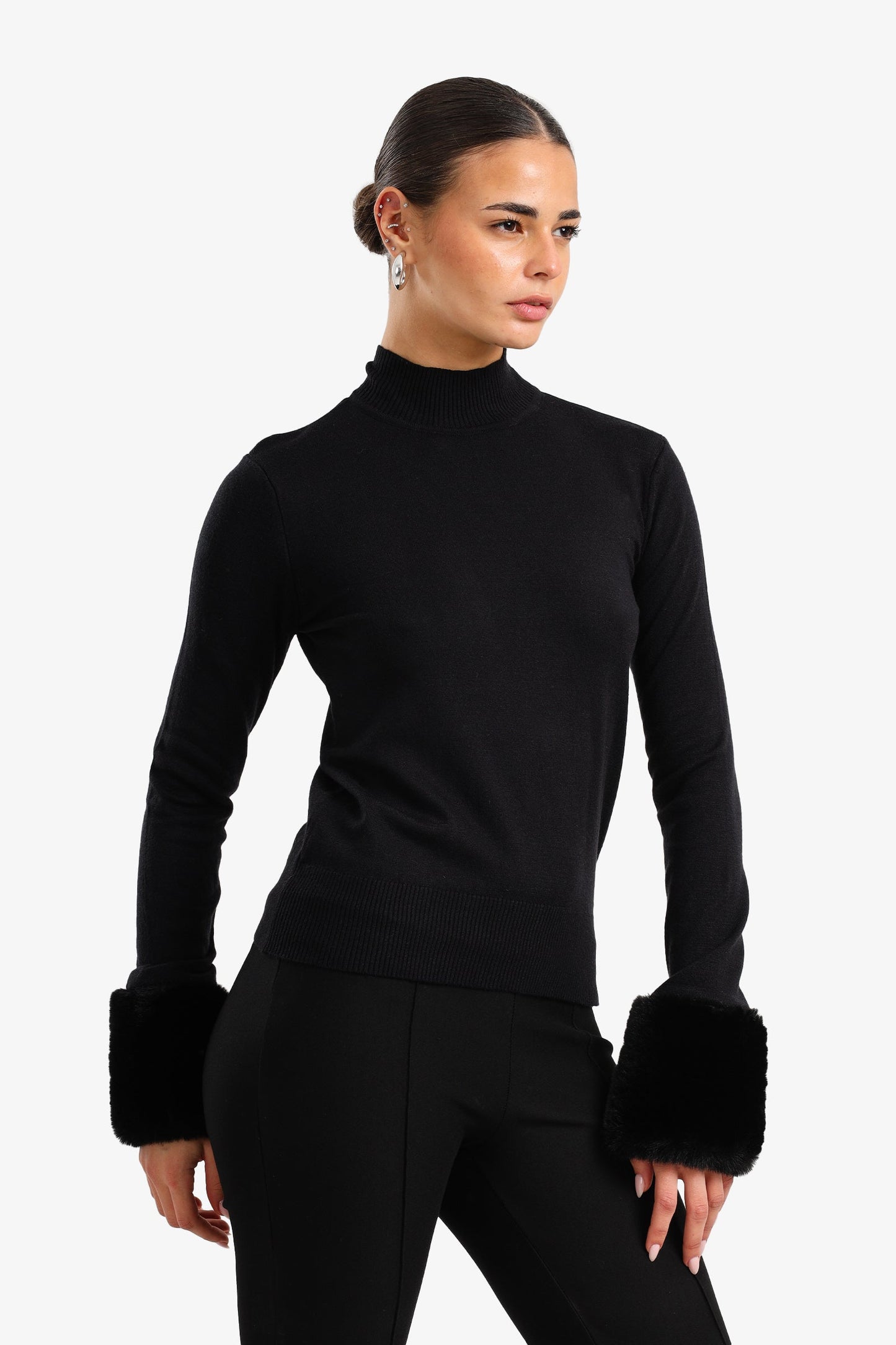 Fur Cuffs Pullover