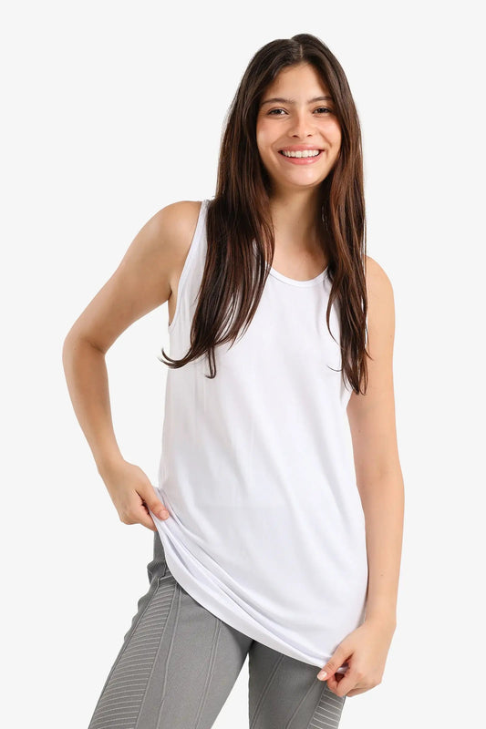 Long Open-Back Tank Top