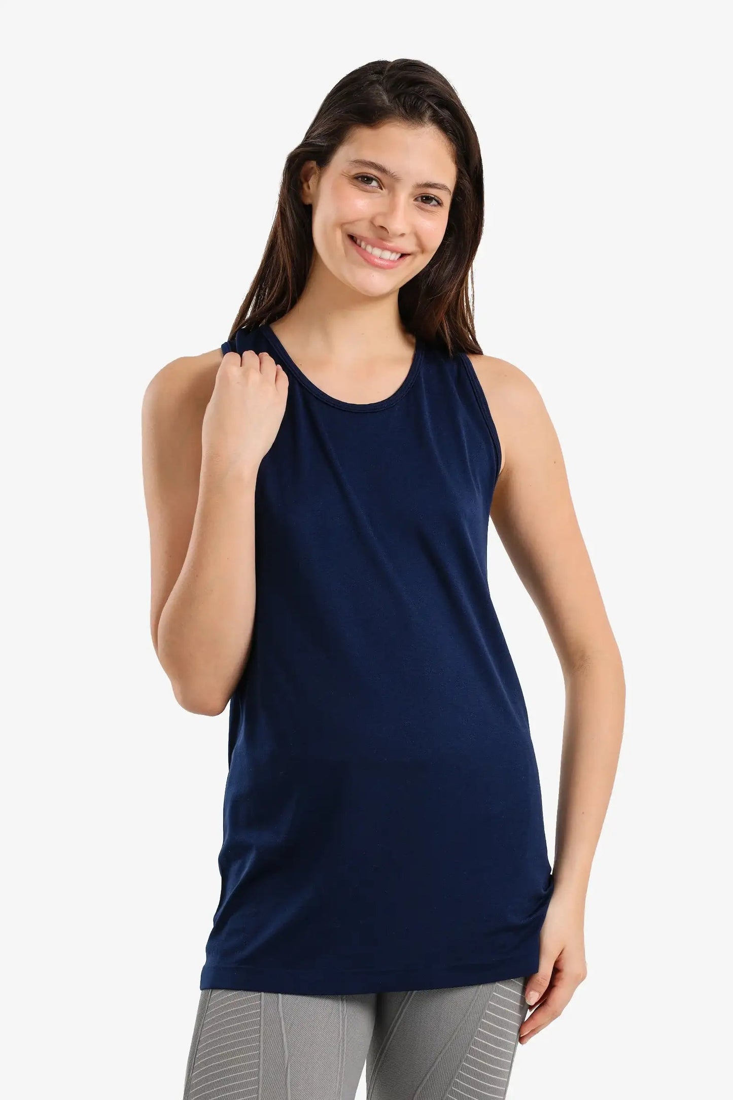 Long Open-Back Tank Top