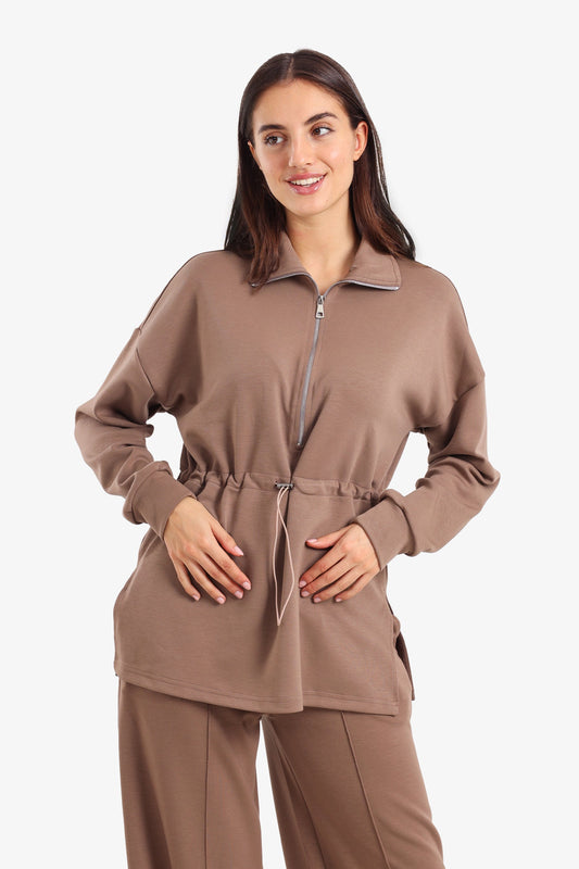 سويت شيرت صالة بنصف سحاب