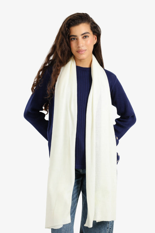 Soft Ribbed Knitted Scarf