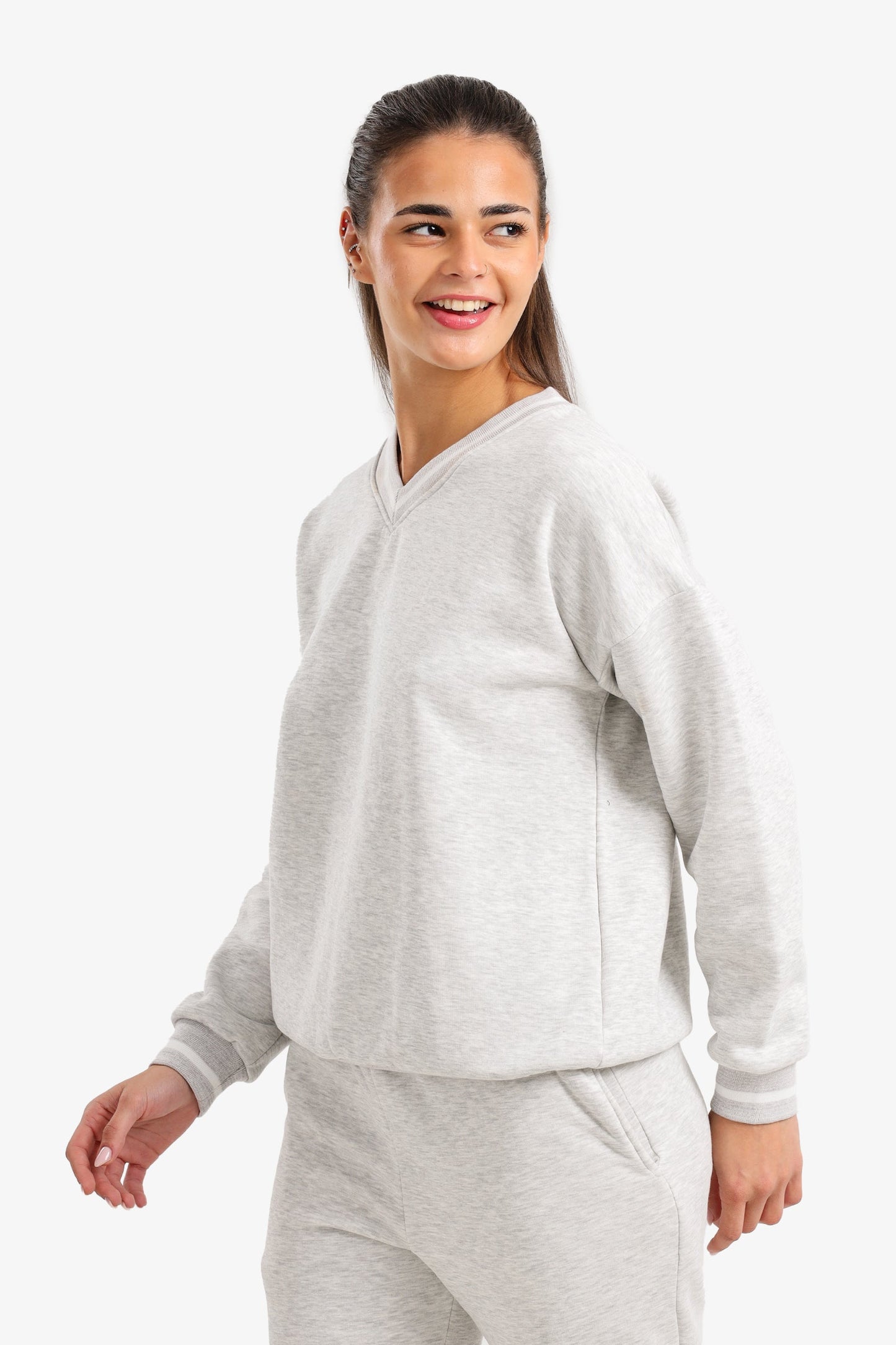 V-Neck Lounge Sweatshirt