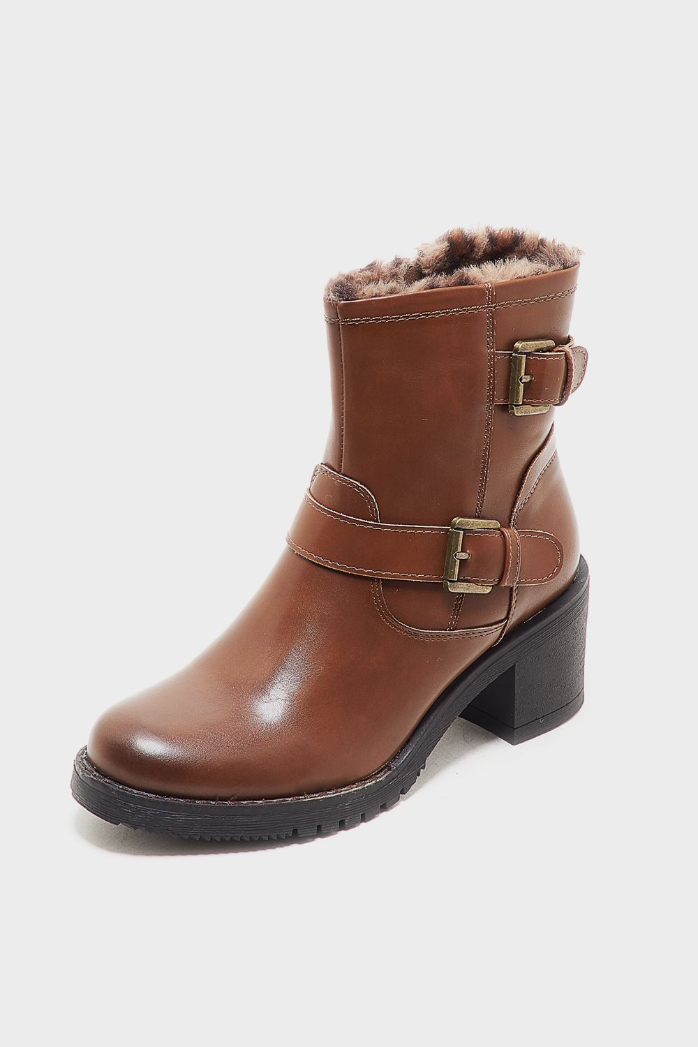 Side Buckle Half Boots