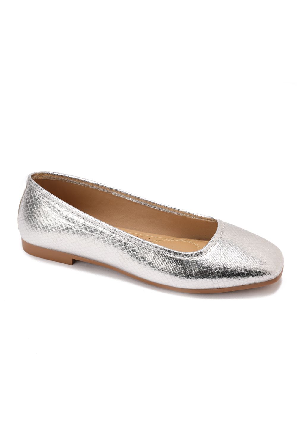 Comfortable Metallic Flat Shoes