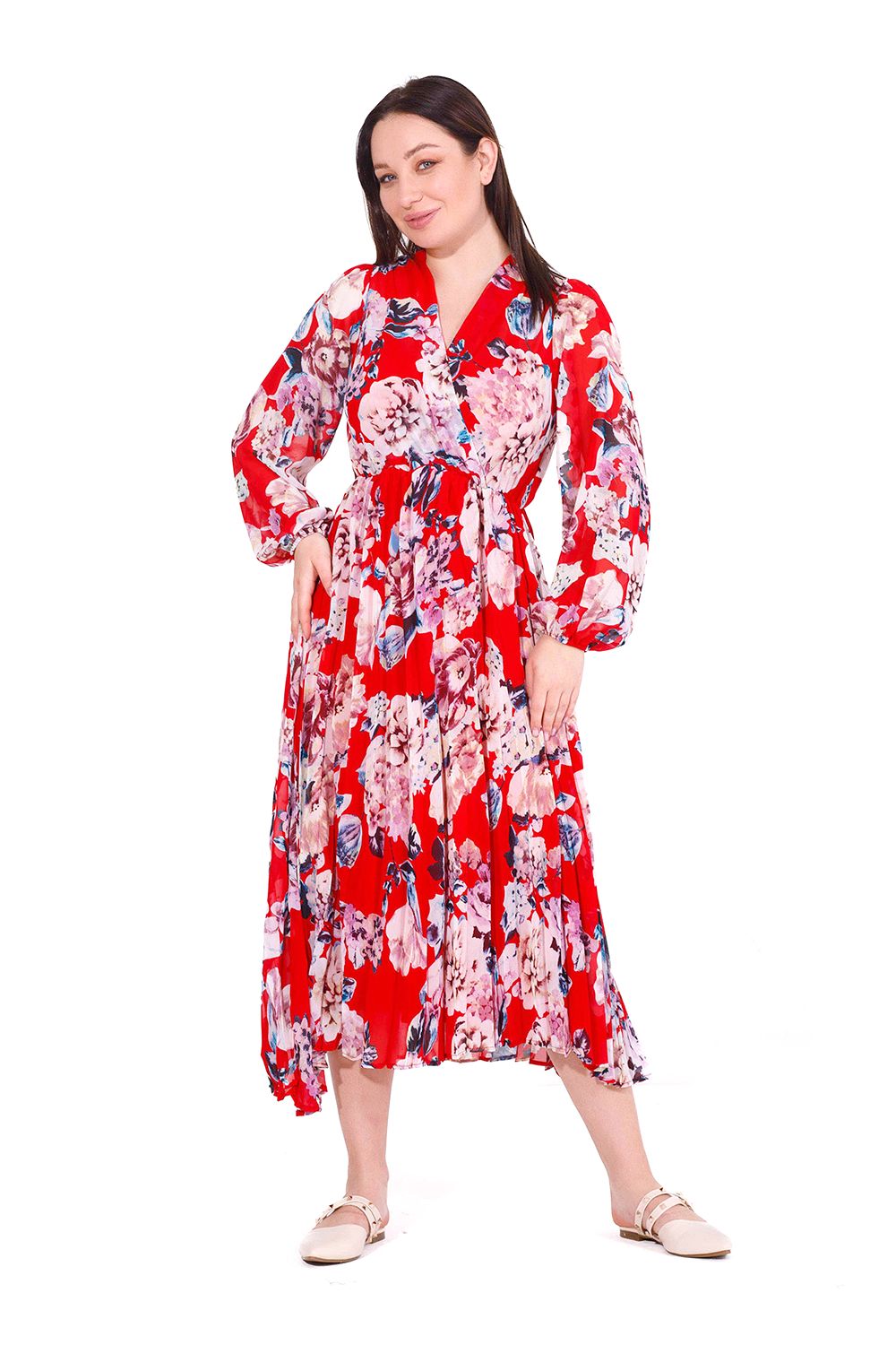 Long Sleeves Chiffon Dress