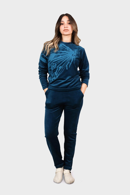 طقم بيجامة مطبوع عليه أحلام الفراشة