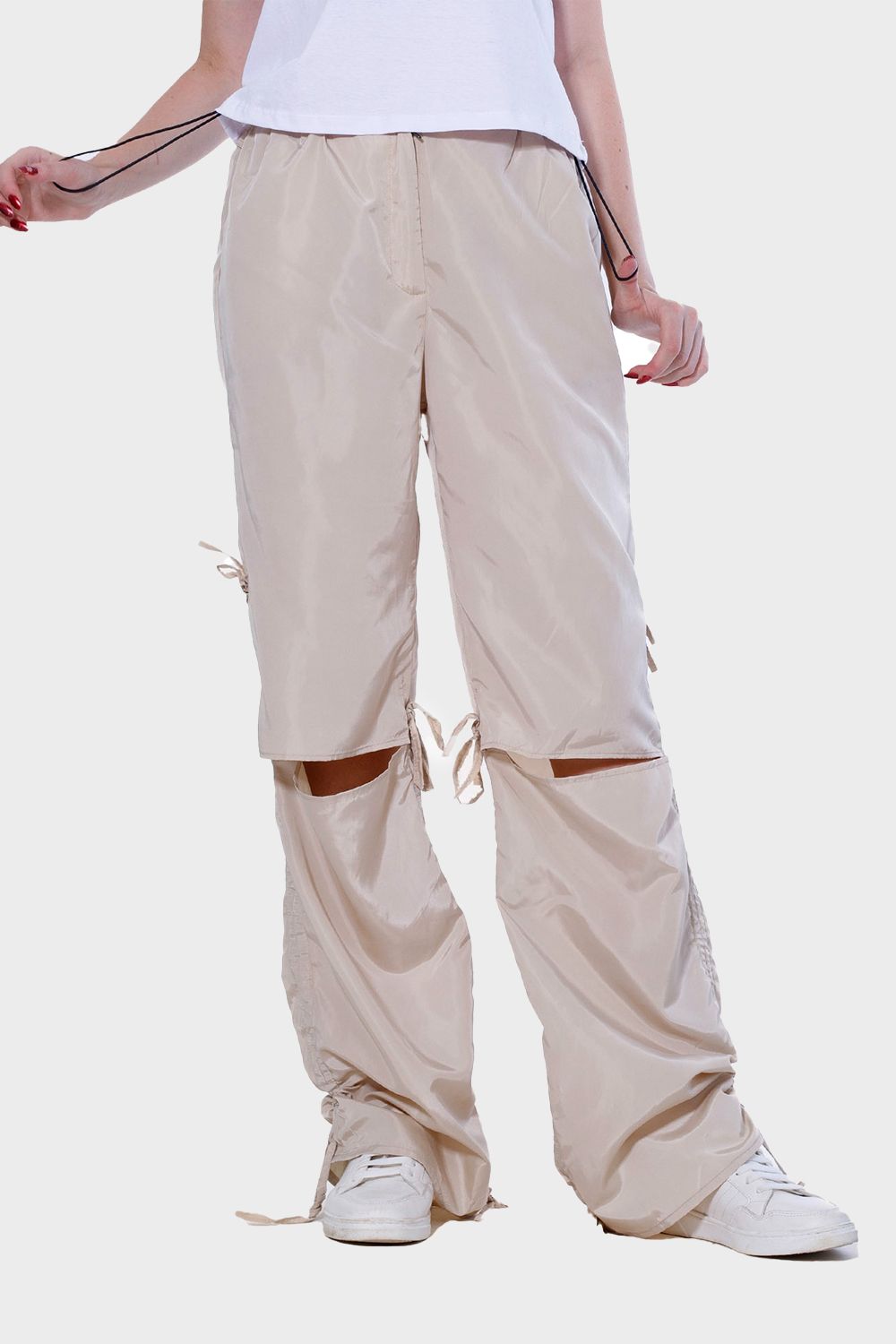 Knee Slit Parachoute Pants