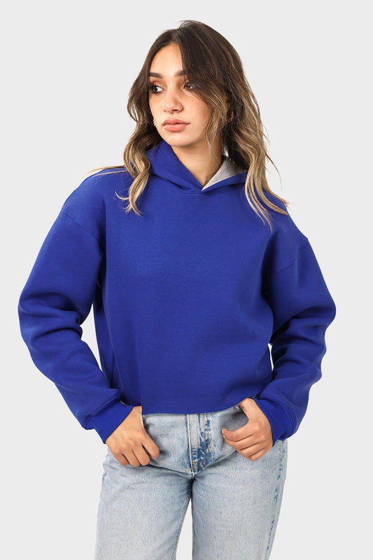 Unfinished Style Cropped Hoodie
