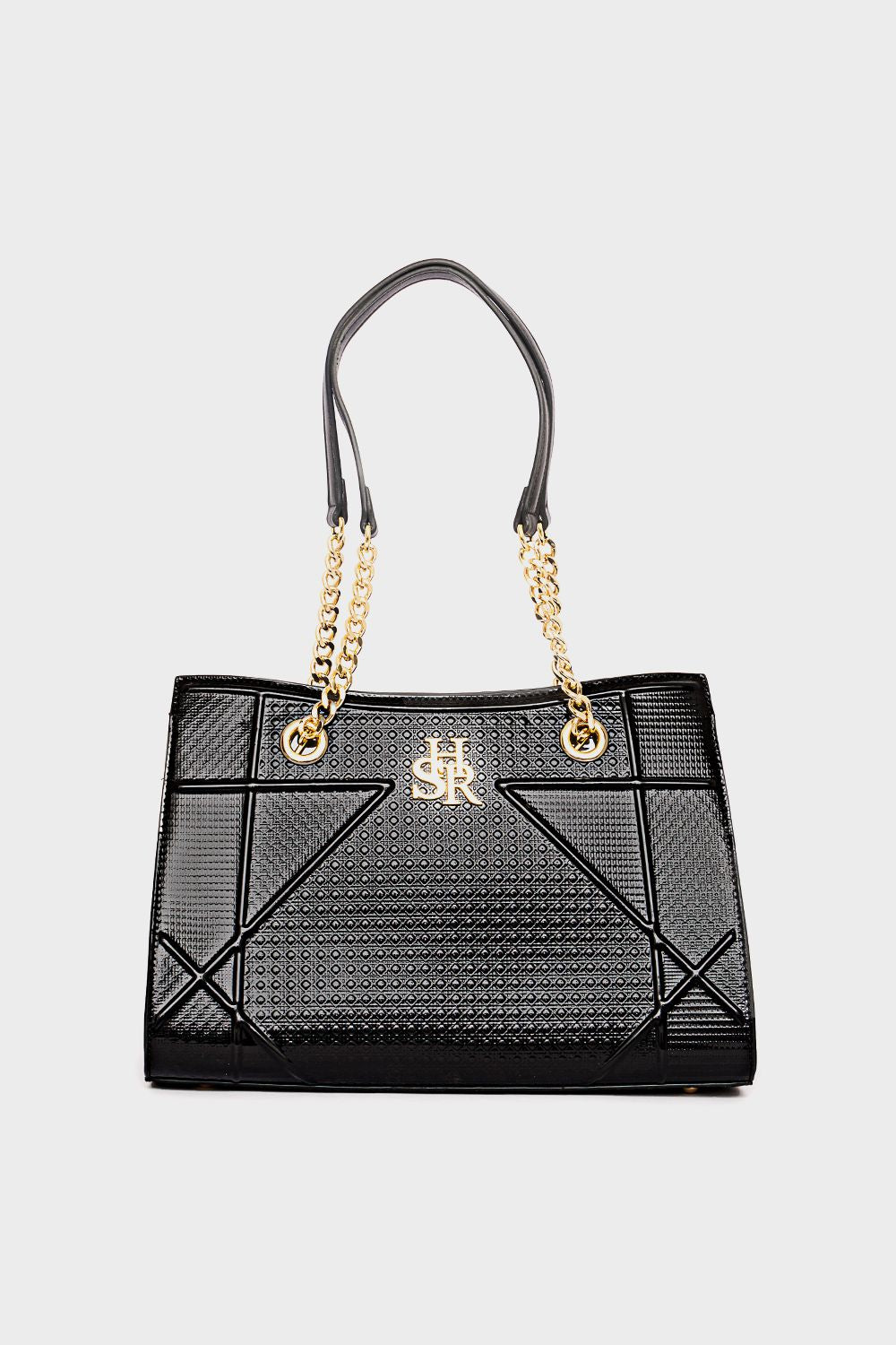 Shiny Leather Shoulder Bag