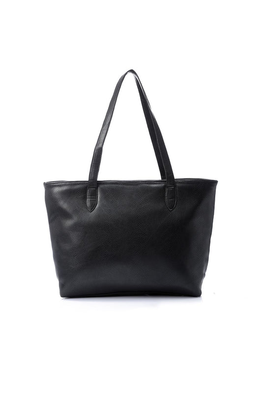 حقيبة كتف جلدية منقوشة