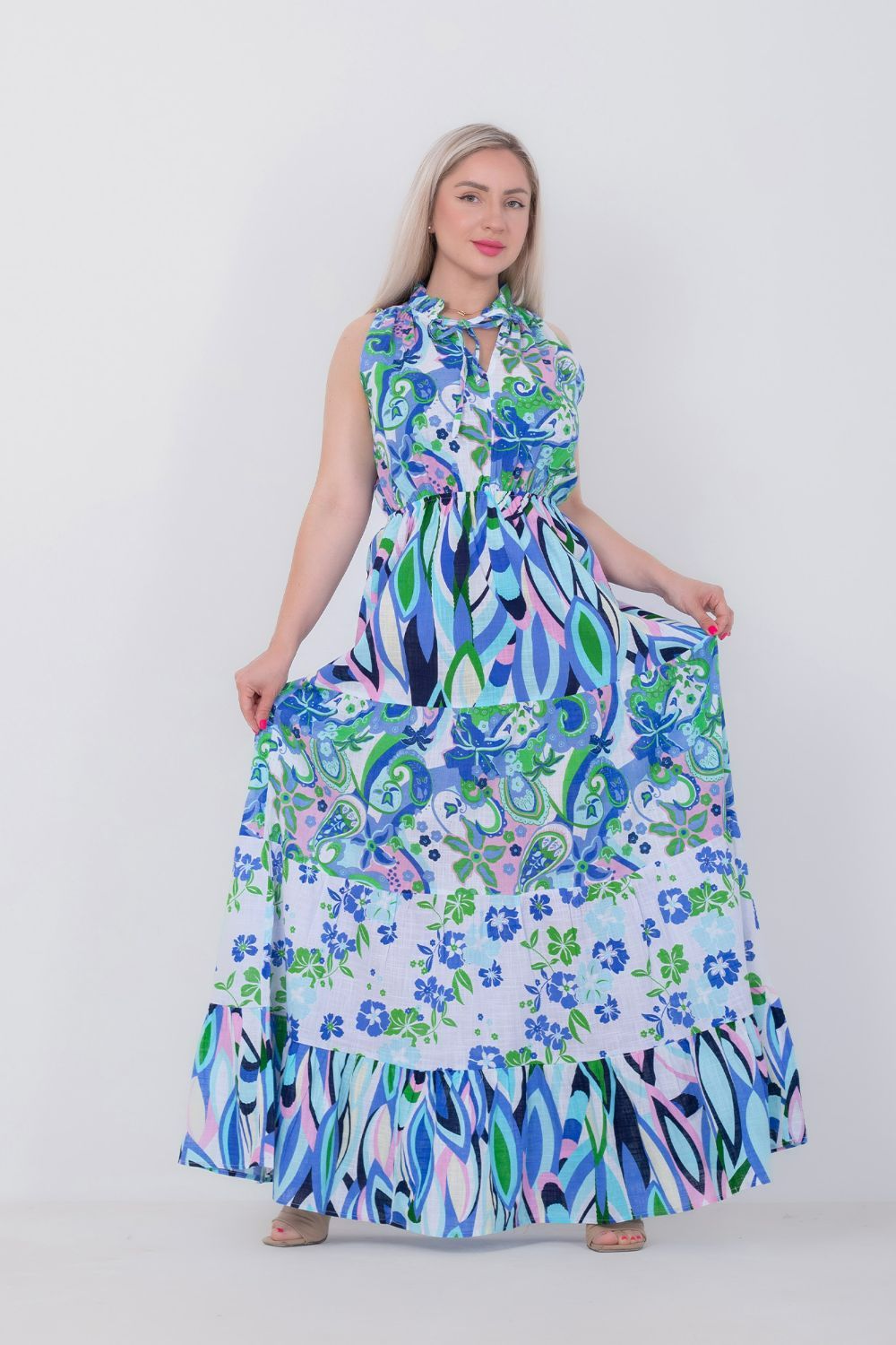Printed Sleeveless Dress