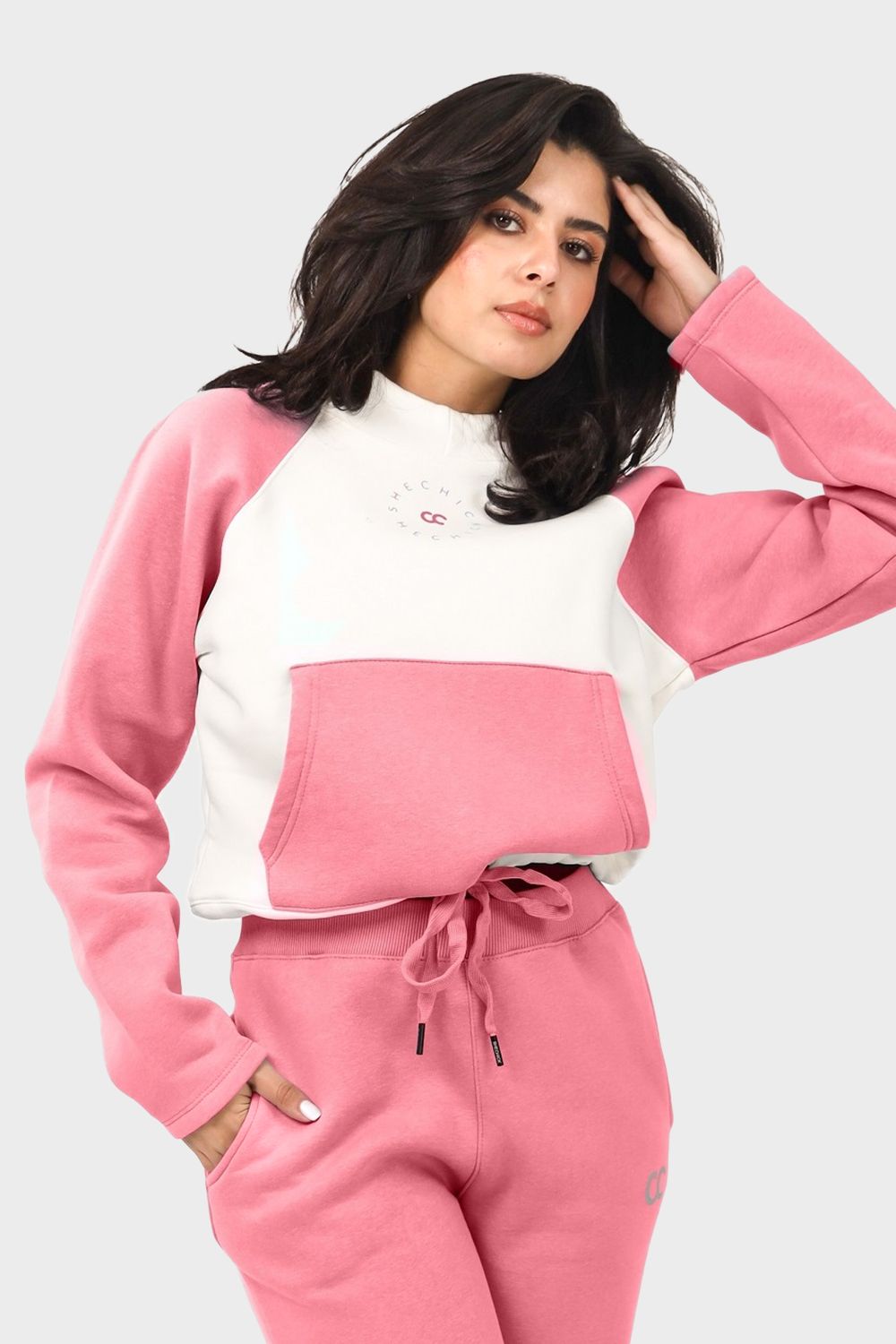 Drawstring Cropped Hoodie - هودي قصير برباط