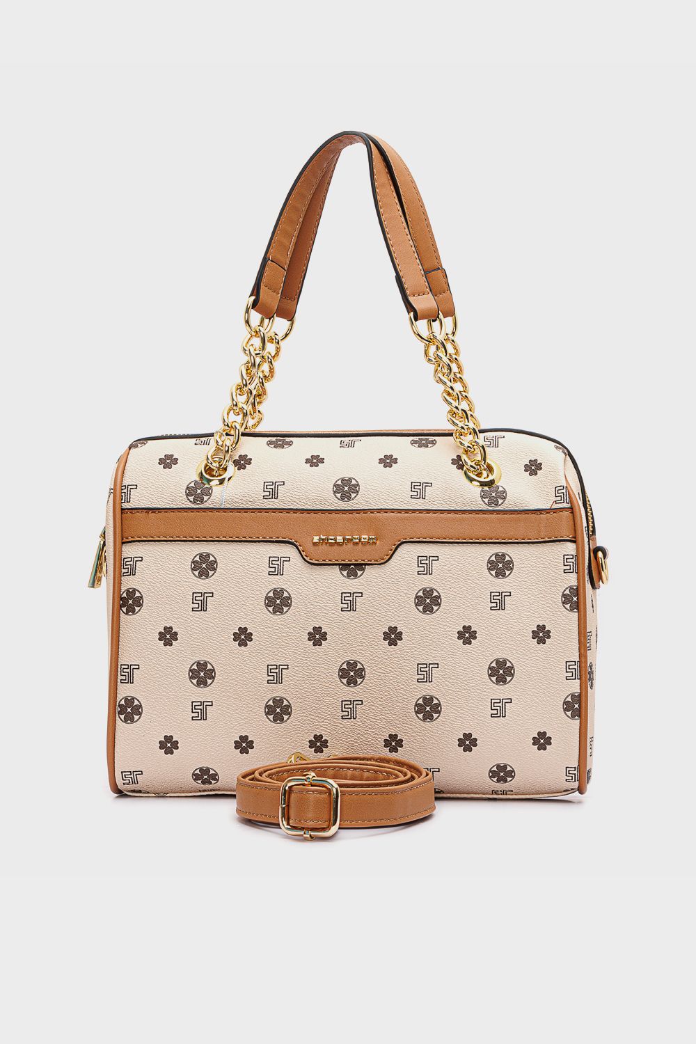 Printed Leather Crossbody Bag