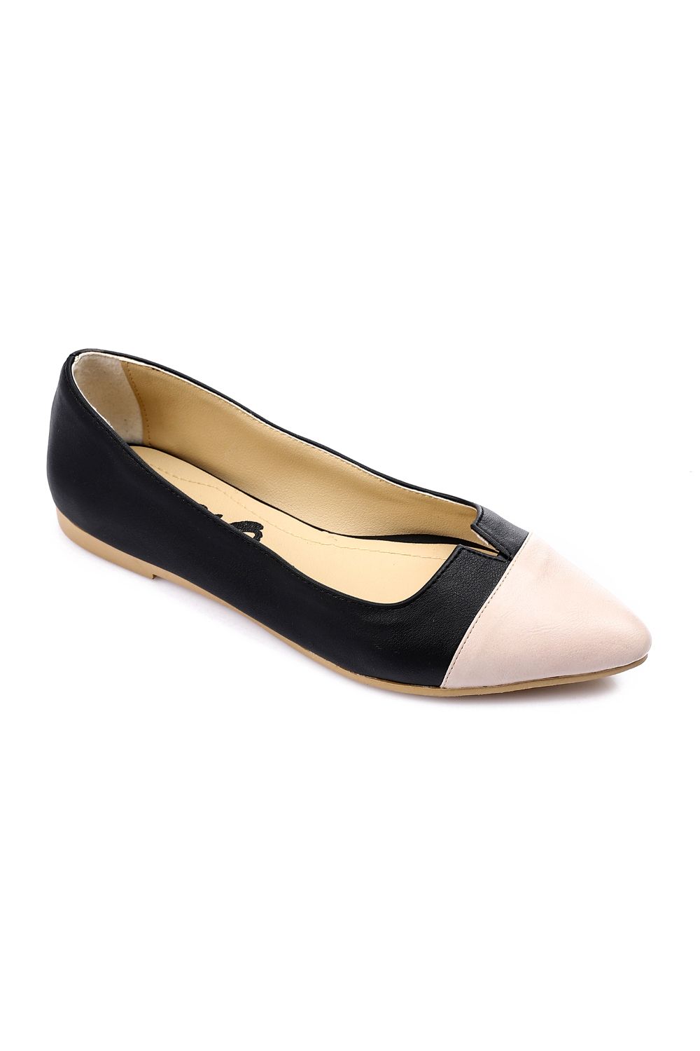 Black Comfy Bi-Tone Ballerina