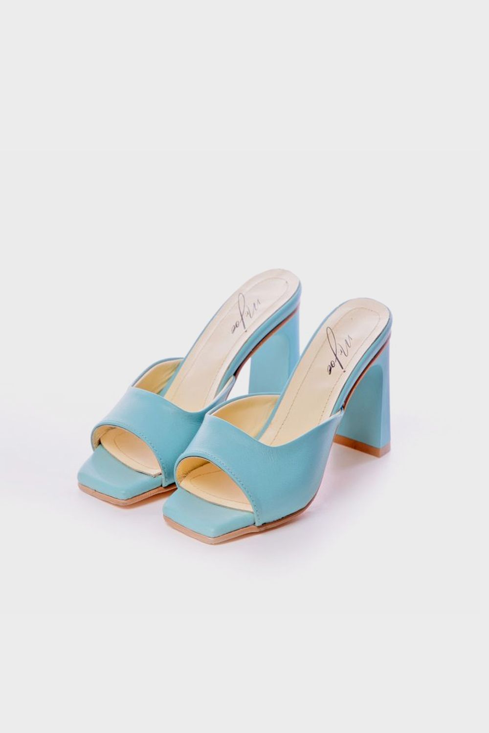 Slipper with Wide High Heel
