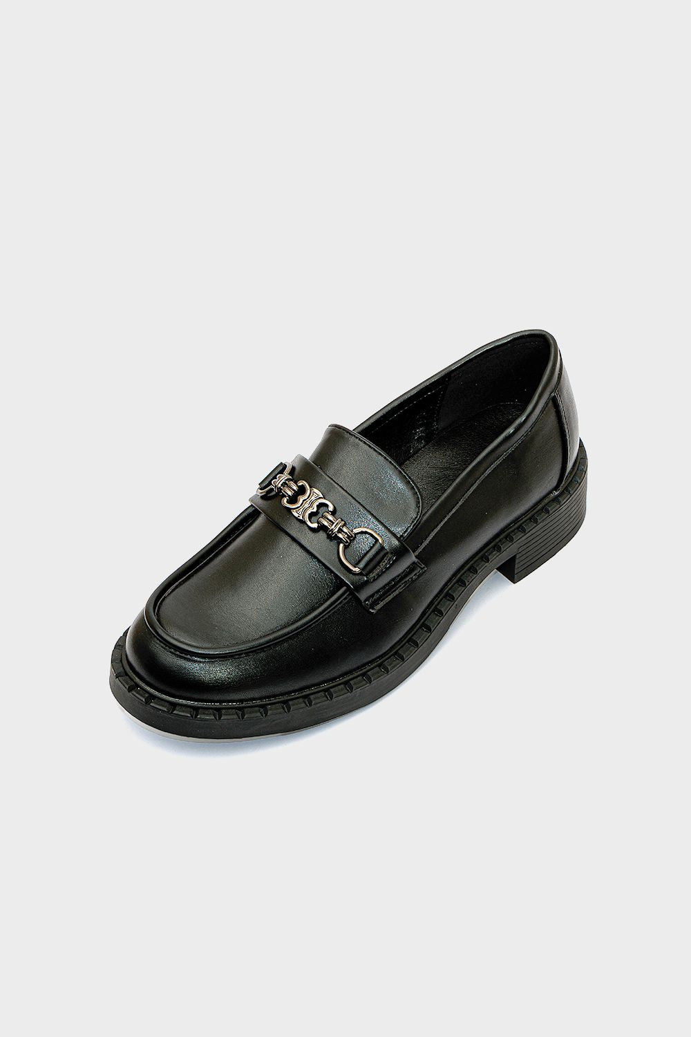 Elegant Metal Detail Loafers