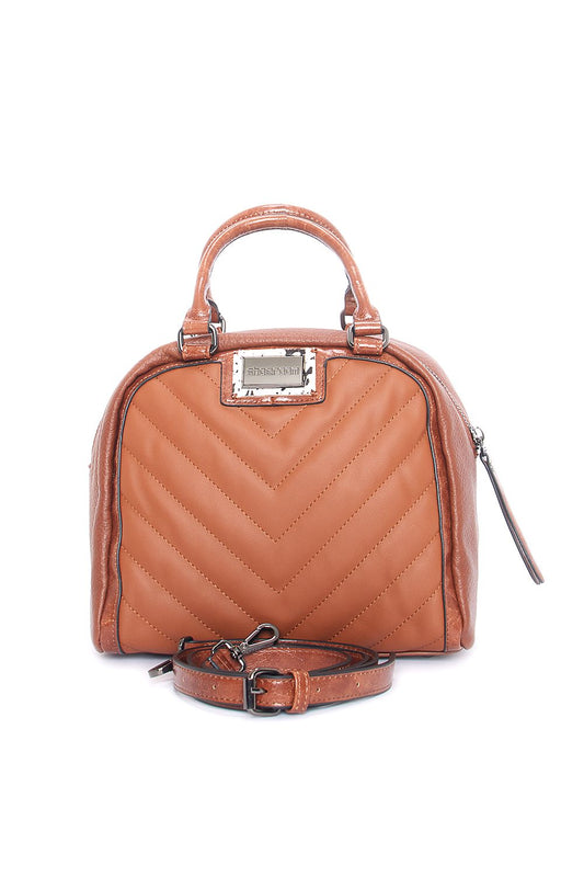 حقيبة يد بخياطات مع حزام إضافي