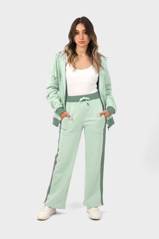 طقم بدلة رياضية مكون من هودي وبنطال رياضي بلونين