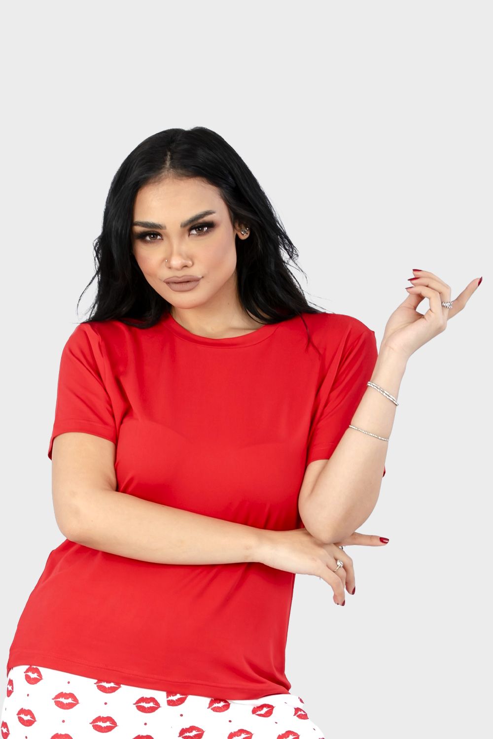 Red Plain Basic T-Shirt