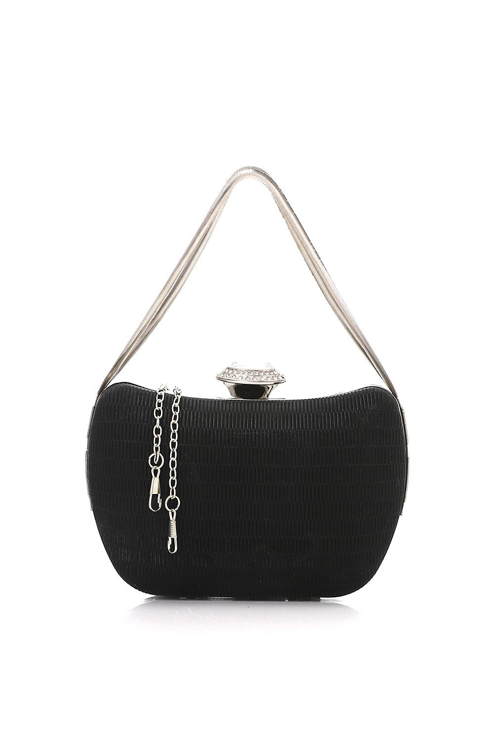 Chic Gilttery Clutch with Triangle Handle