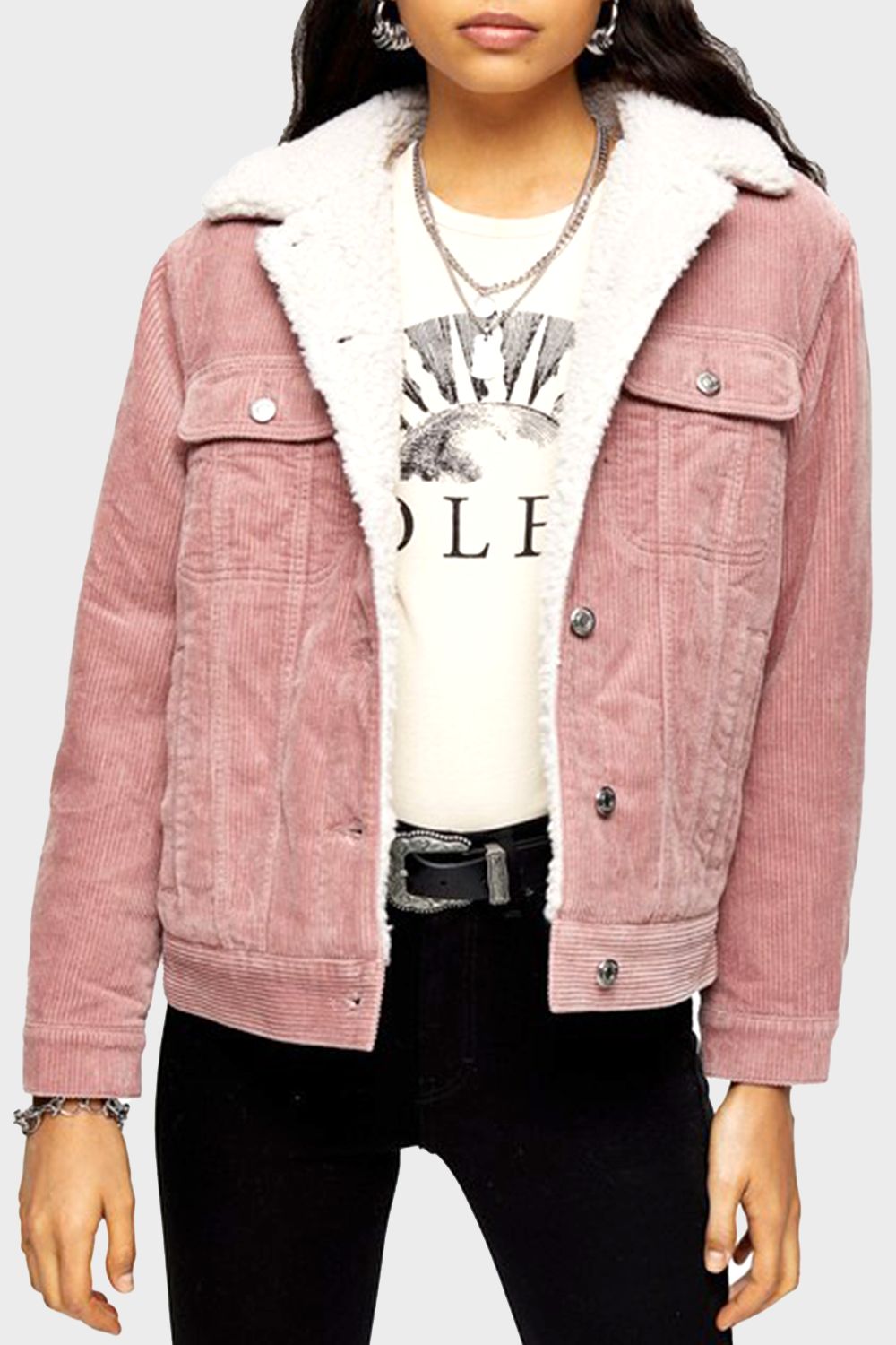 Front Pocket High Hips Jacket