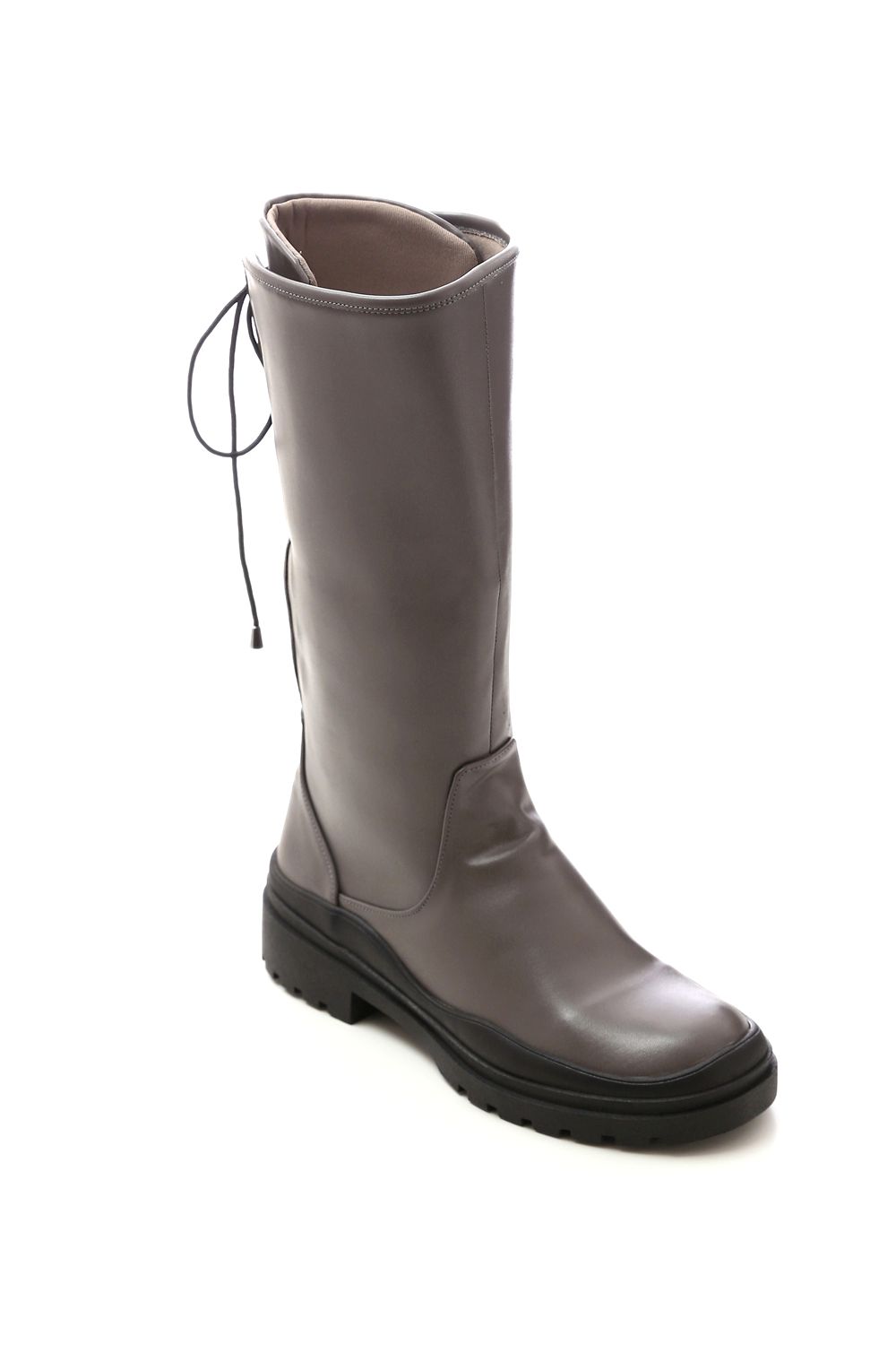 Stylish Back Lace Leather Boots