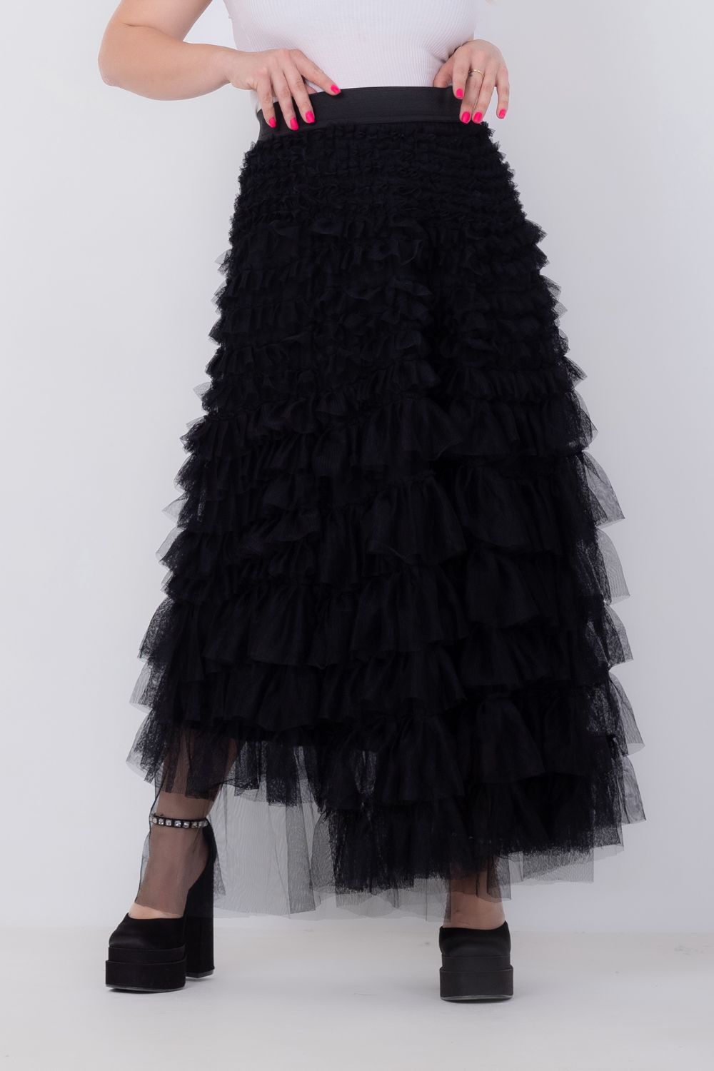 Fluffy Tulle Maxi Skirt
