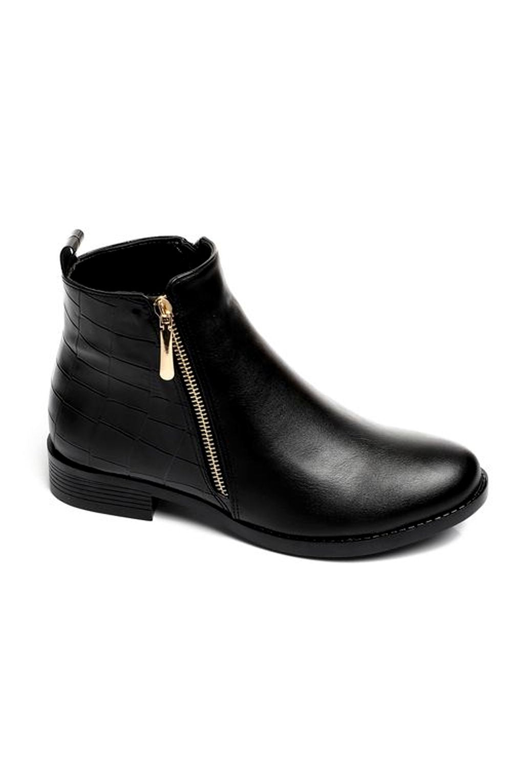 Side Zipper Ankle Boot