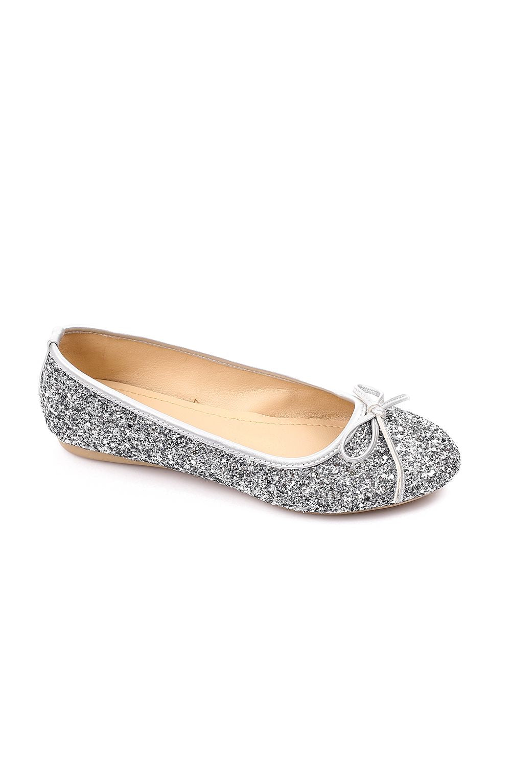 Silver Comfortable Glittery Ballerina