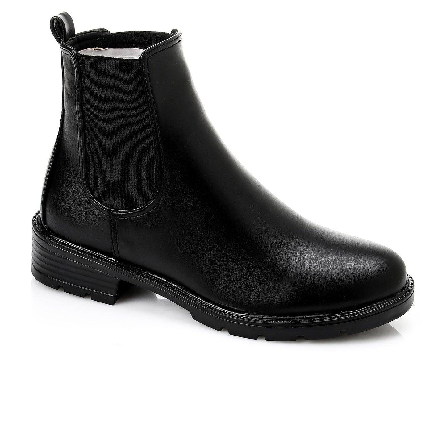 Black Side Elastic Ankle Boot