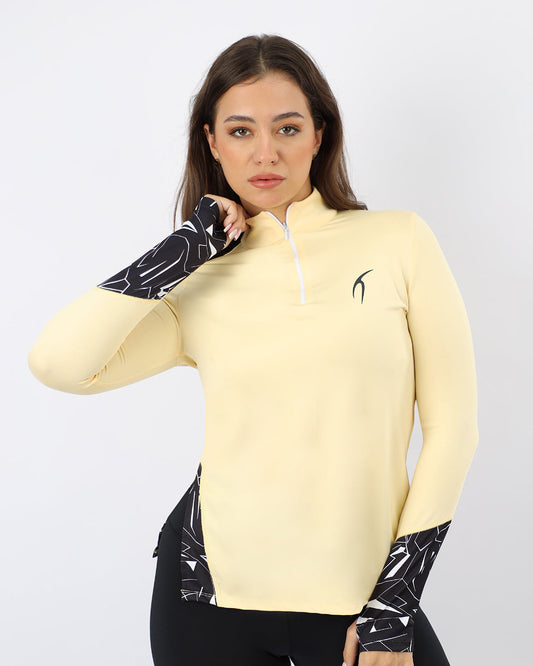 Light Blue Quarter Zip Top
