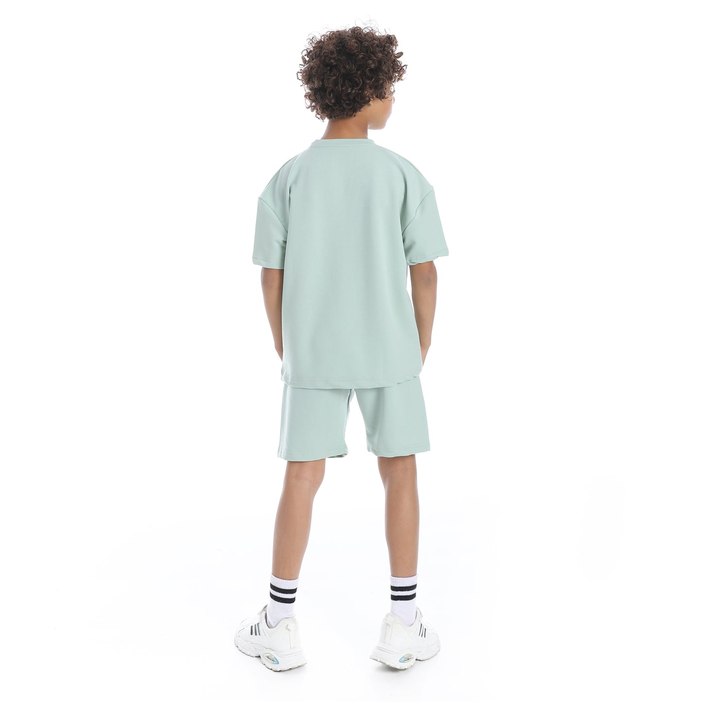 Smiley Glasses Printed Pajama Set with Short for Kids