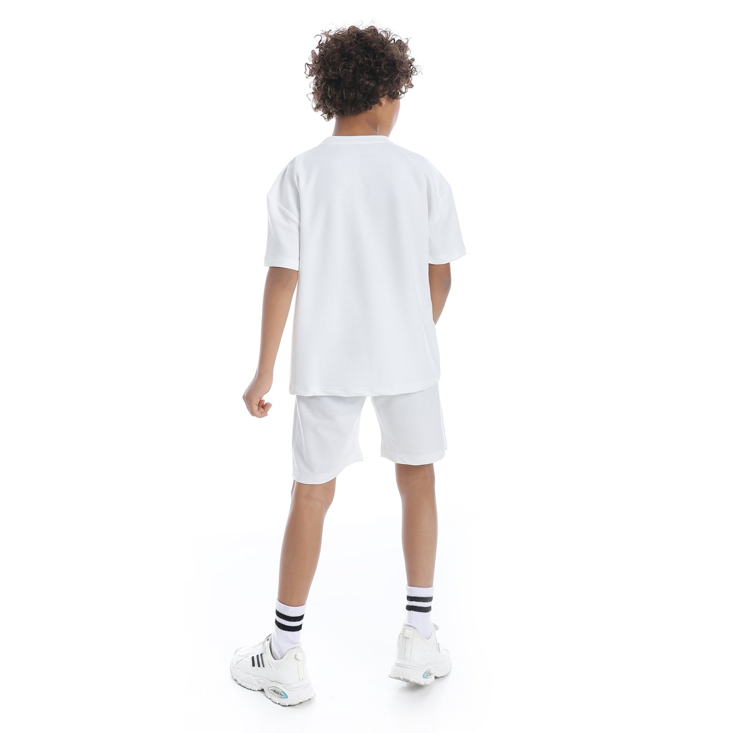 Smiley Glasses Printed Pajama Set with Short for Kids