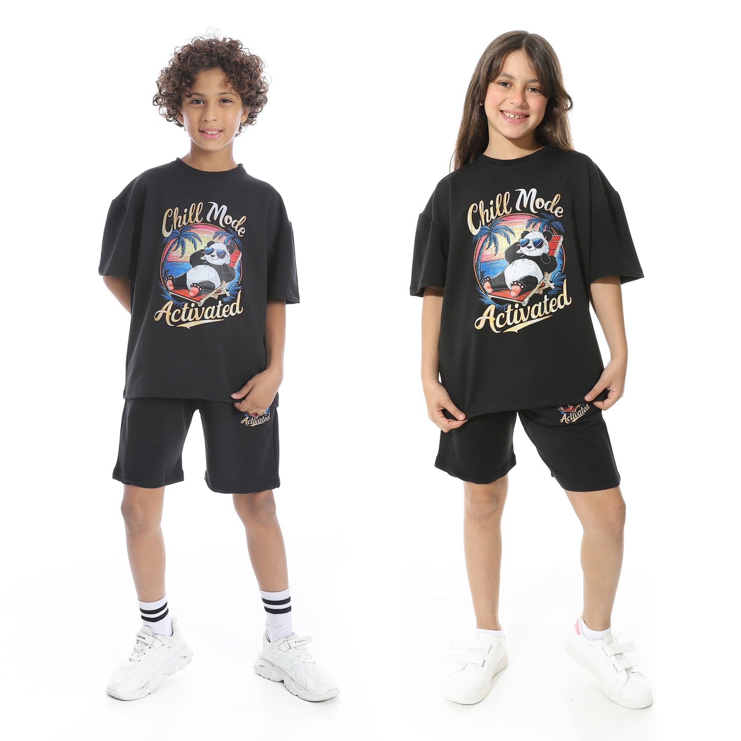 Panda Printed Short Pajama Set for Teenagers