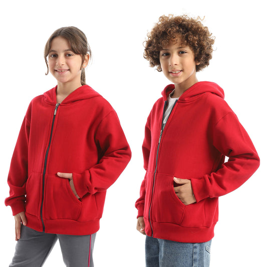 Casual Plain Hoodie for Kids - هودي كاجوال سادة للأطفال