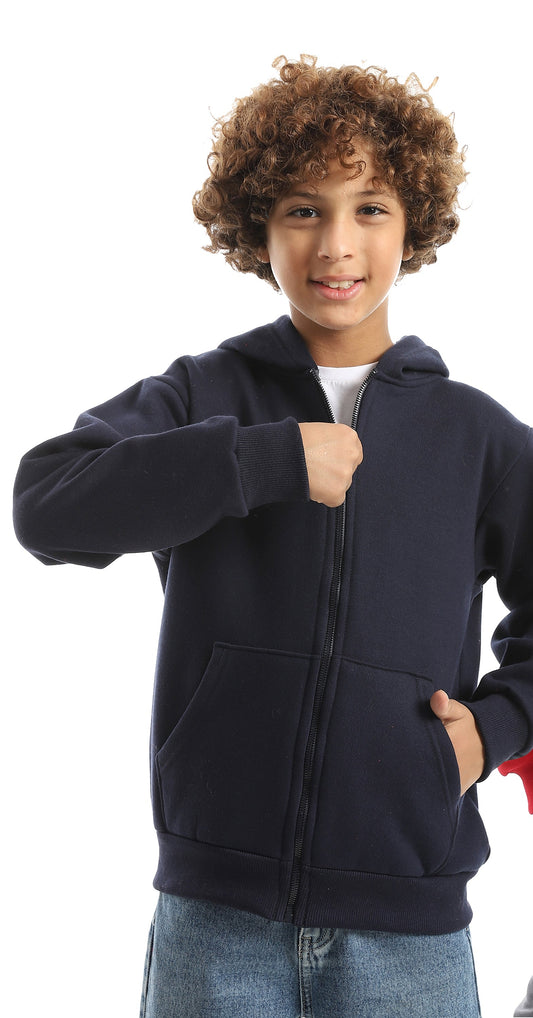 Bundle Of 2 Plain Fire Hooded Sweatshirt