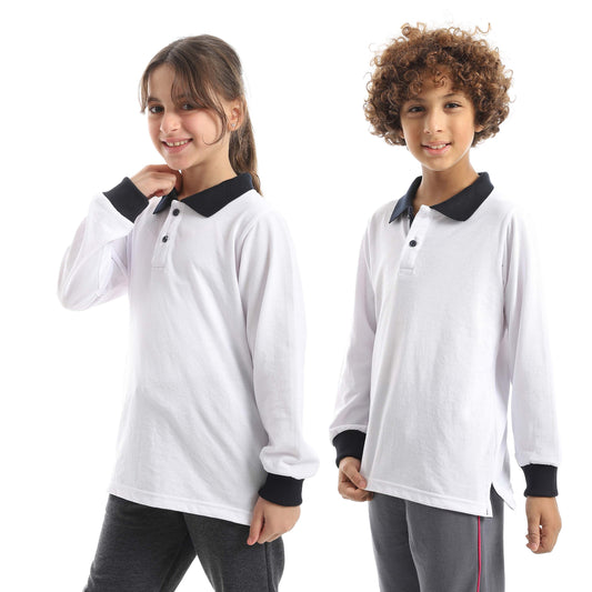 Long Sleeve Polo Shirt for Teenagers - تي شيرت بولو بأكمام طويلة للمراهقين