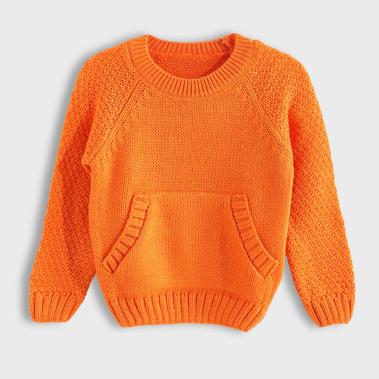 Pullover Neck Round With Pocket - بلوزة برقبة دائرية مع جيب