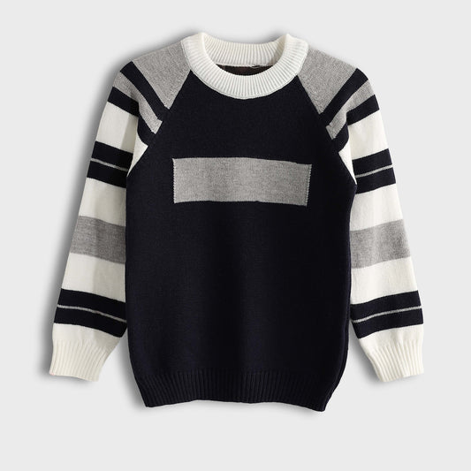 Crew Pullover Neck Pullover - بلوفر برقبة دائرية