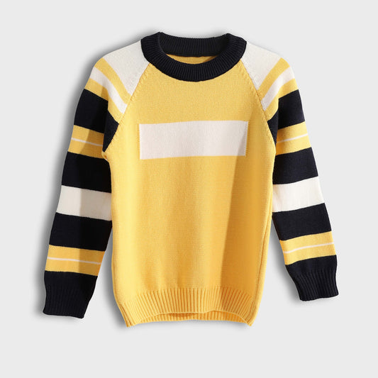 Crew Pullover Neck Pullover - بلوفر برقبة دائرية