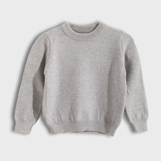 Round Neck Plain Pullover for Babies