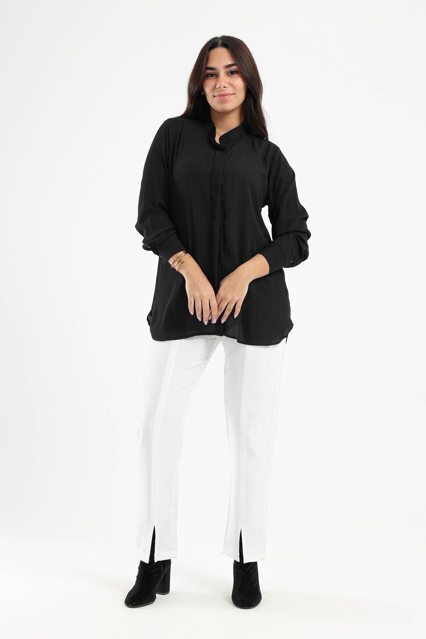 White Pants with Vented Hem