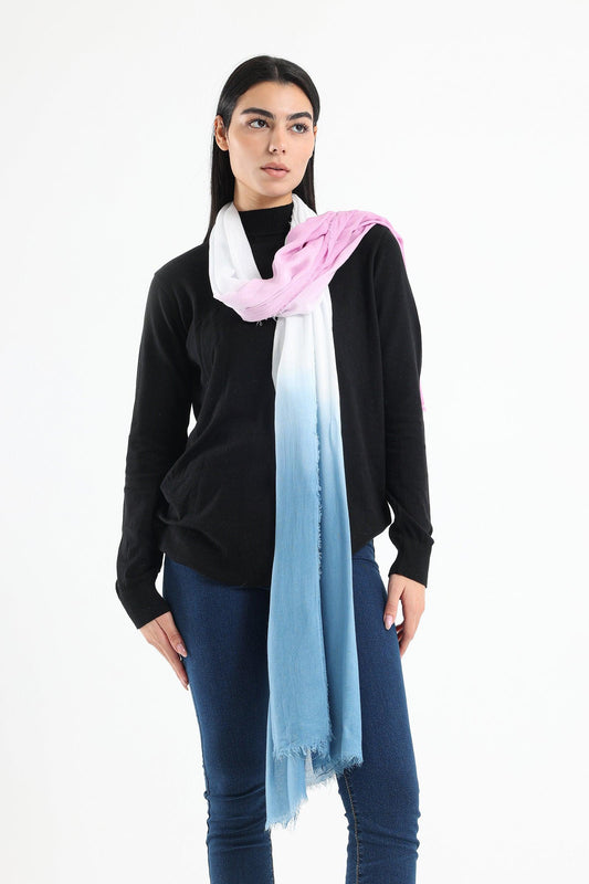 Light Blue Colored Cotton Scarf
