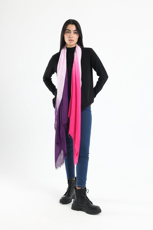 Magenta Colored Cotton Scarf