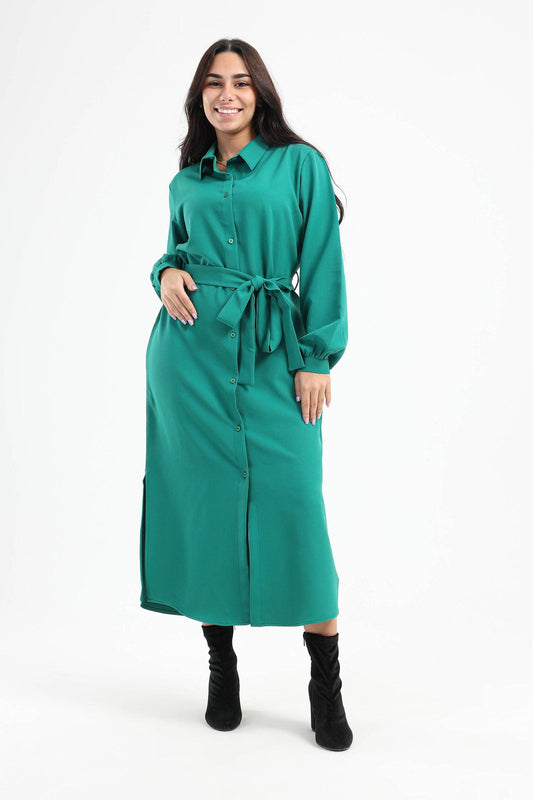 Long Sleeves Midi Shirt Dress