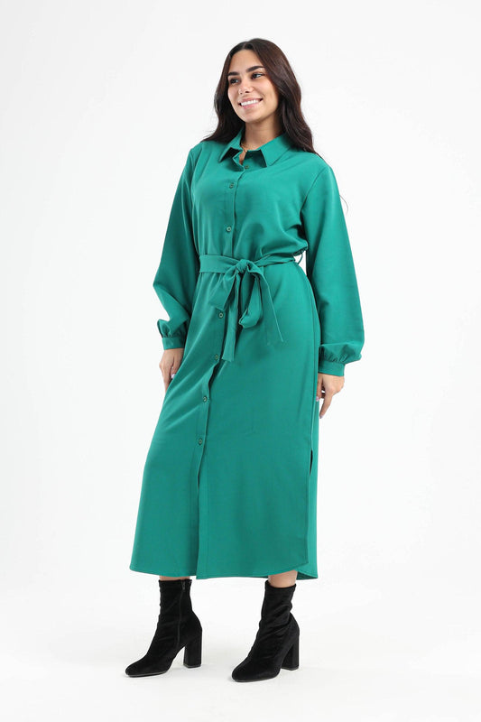 Long Sleeves Midi Shirt Dress