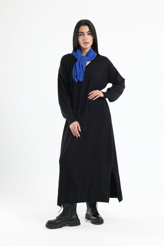 Royal Blue Chiffon Plisse Scarf