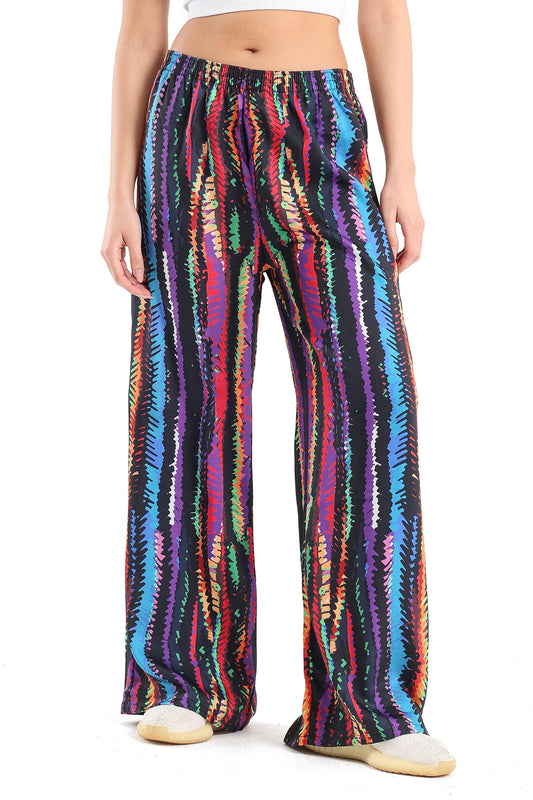 Satin Colored Wide Pants